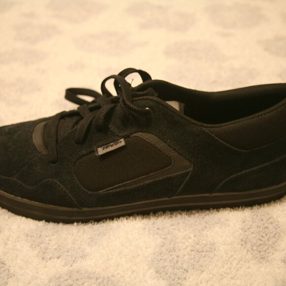 Teva Men's Faux Suede Sneakers, Size 12, Black - Picture 2 of 3